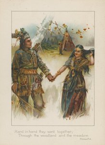 De la mano se fueron juntos, a través del bosque y el prado de Henry Marriott Paget