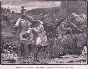 Heroísmo de San Clair en el asedio del Castillo de Bridgnorth AD 1154