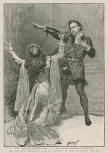 El Sr. y la Sra. Beerbohm Tree en Hamlet en el Teatro Haymarket de Henry Marriott Paget