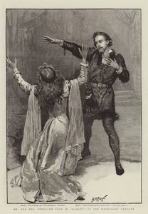 El Sr. y la Sra. Beerbohm Tree en Hamlet en el Teatro Haymarket