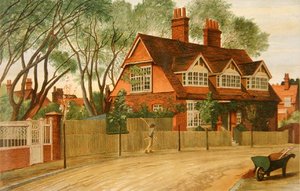 Jardines de la Reina Ana mirando al norte, Bedford Park, Chiswick de Henry Marriott Paget
