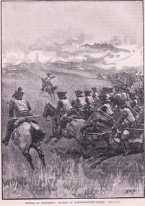 La batalla de Blenheim: Carga de la caballería de Marlborough de Henry Marriott Paget