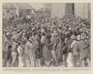 Los horrores de la guerra, alimentando a los refugiados hambrientos de Santiago en Caney de Henry Marriott Paget