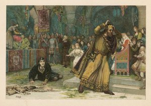 La escena de la obra de Hamlet de Henry Marriott Paget