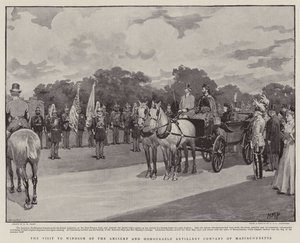 La Visita a Windsor de la Antigua y Honorable Compañía de Artillería de Massachusetts de Henry Marriott Paget