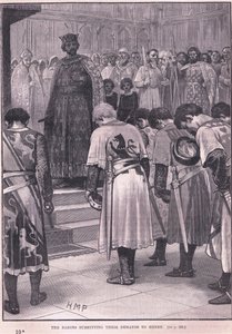 Los barones presentando sus demandas a Enrique AD 1258