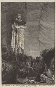 El regreso del Sr. Henry Irving al Lyceum, unas palabras después de la representación de Fausto de Henry Marriott Paget
