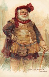 Sir John Falstaff, personaje cómico de William Shakespeare (impresión)