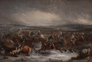 Carga de la caballería francesa en Waterloo