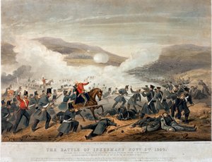 La batalla de Inkermann el 5 de noviembre de 1854, grabado por Edmund Walker (fl. 1836-62) 1854 de Henry Martens