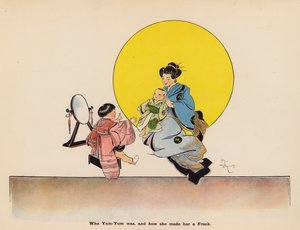 Ilustración de Las aventuras de una muñeca japonesa (litografía en color) de Henry Mayer