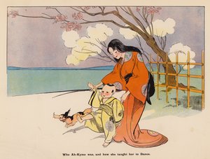 Ilustración de Las aventuras de una muñeca japonesa (litografía en color)