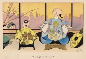 Ilustración de Las aventuras de una muñeca japonesa (litografía en color) de Henry Mayer