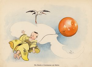 Ilustración de Las aventuras de una muñeca japonesa (litografía en color)