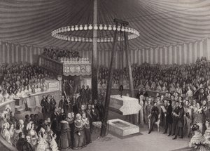 Ceremonia de colocación de la primera piedra del Nuevo Royal Exchange por Alberto, Príncipe Consorte, Ciudad de Londres de Henry Melville