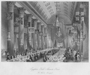 Salón Egipcio, Mansion House: El banquete de Wilson, c1841