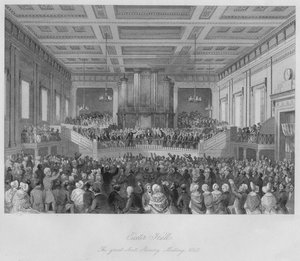 Exeter Hall. La gran reunión antiesclavista, 1841, c1841