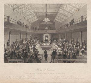 Cámara de los Comunes/ El Presidente reprendiendo a una persona en el Colegio de Abogados