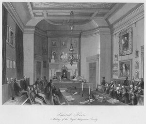 Somerset House. Reunión de la Sociedad Real de Anticuarios, c1841 de Henry Melville