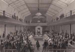 El Portavoz reprendiendo a una persona en el bar de la Cámara de los Comunes, Westminster, Londres de Henry Melville