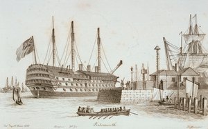 Bocetos de barcos en el puerto de Portsmouth de Henry Moses
