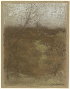 Vista de un valle con un arroyo