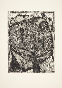 Løkken. Paisaje de dunas con cartel de Henry Nielsen