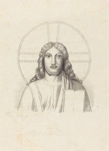 Cabeza de Nuestro Salvador, de "Roma Subterranea" de Arringhi de Henry Noel Humphreys after John Flaxman
