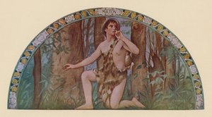 Comus de Milton (litografía en color)