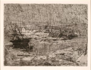 Barcos de pesca volcados, Bretaña de Henry Ossawa Tanner