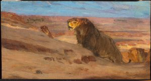Leones en el desierto de Henry Ossawa Tanner