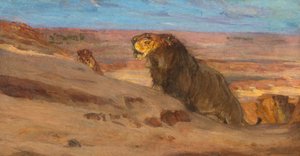 Leones en el Desierto de Henry Ossawa Tanner