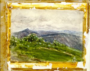 Paisaje montañoso, Highlands, Carolina del Norte de Henry Ossawa Tanner