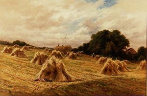 Un Campo de Trigo en Surrey, cerca de Reigate de Henry Parker