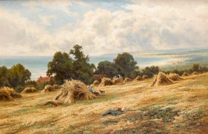 Tiempo de cosecha en la costa de Sussex cerca de Worthing de Henry Parker
