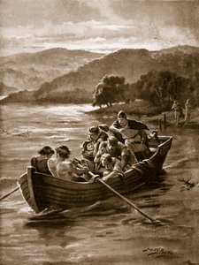 Los hijos de Elfwald ahogados en Windermere, ilustración de 