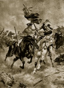 La batalla de Blenheim: La caballería en acción, ilustración de 