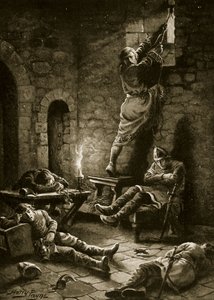 La fuga de Ralph Flambard de la Torre, ilustración de 