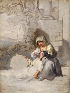 Campesinos italianos (óleo sobre lienzo) de Henry Penry Williams