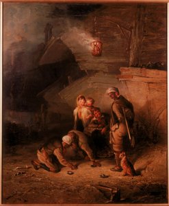 Mineros jugando a los aros de Henry Perlee Parker