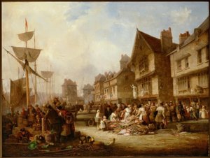 El viejo muelle, Newcastle de Henry Perlee Parker