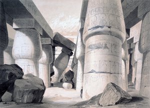Interior del Gran Salón de Karnac, Egipto, 1845 de Henry Pilleau