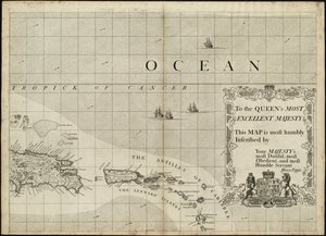Un mapa del Imperio Británico en América con los asentamientos franceses y españoles adyacentes de Henry Popple