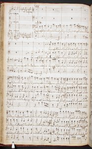 Partitura autógrafa de Purcell de 