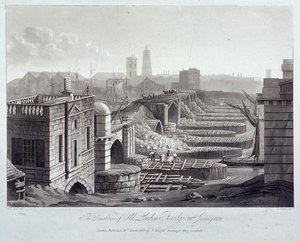Puente de Londres antiguo, Londres de Henry Pyall