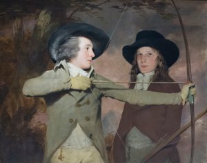 Los arqueros, c.1789-90 (óleo sobre lienzo) de Henry Raeburn