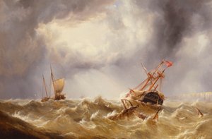 Desarbolado en una tormenta frente a la costa de Kent de Henry Redmore