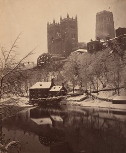 Catedral de Durham en invierno,c. 1857 (foto)