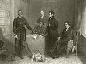 Jan Tzatzoe, Andries Stoffles, Rev Dr Philip y Rev Mess Read, Senior y Junior