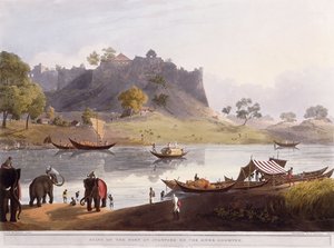 Ruinas del puerto en Juanpore en el río Goomtee, 1824 de Henry Salt